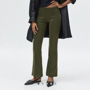 Green Knit Flare Pants